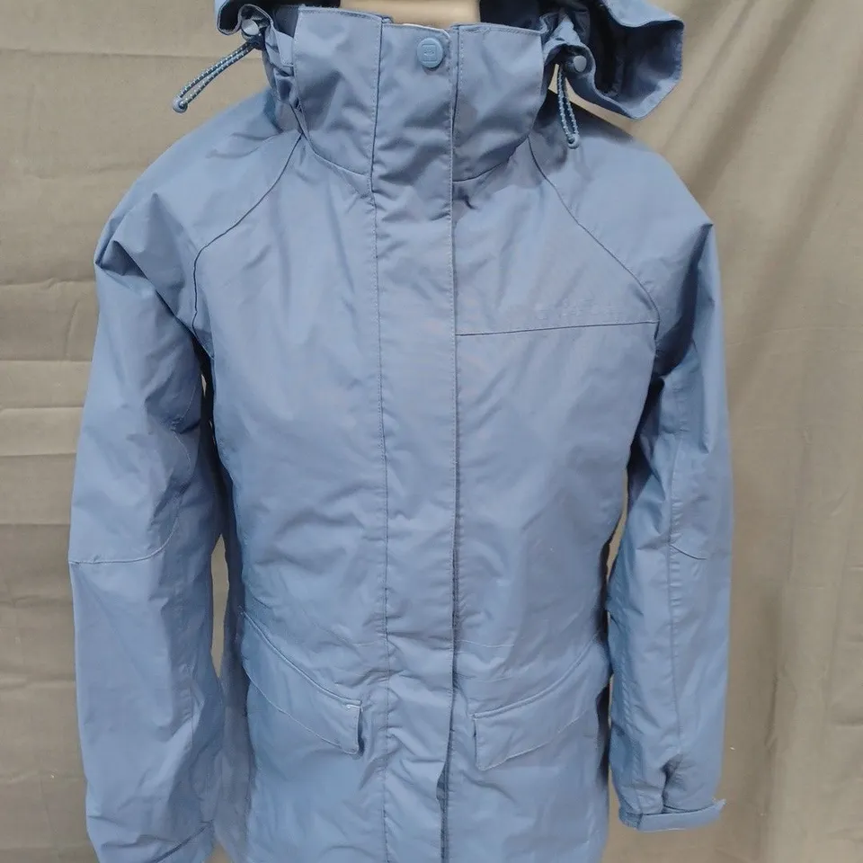 MOUNTAIN WAREHOUSE EXTREME BLUE ZIP THROUGH HOODED COAT - UK 10