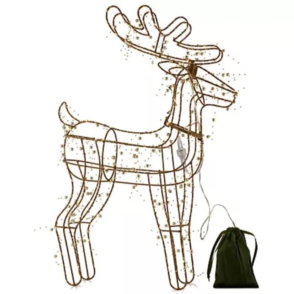 SARA BY SARA DAVIES 60CM PRE LIT BEADED REINDEER