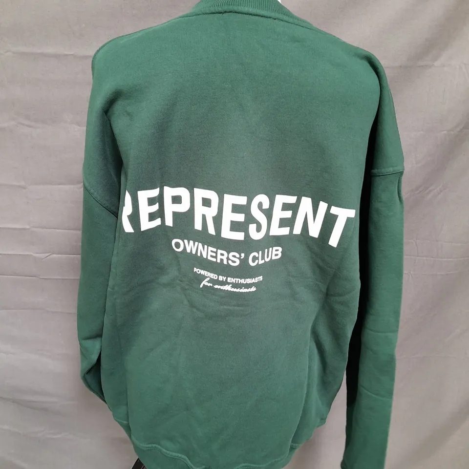REPRESENT OWNERS CLUB SWEATER RACING GREEN - MEDIUM