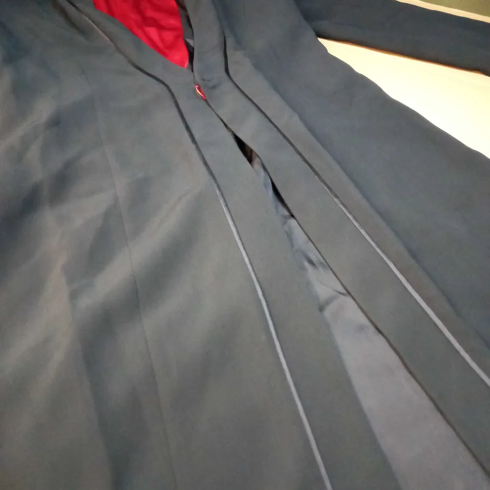 AMANDA WAKELY LONDON BLACK/RED DETAILED EVENING/OCCASION OPEN FRONT JACKET 