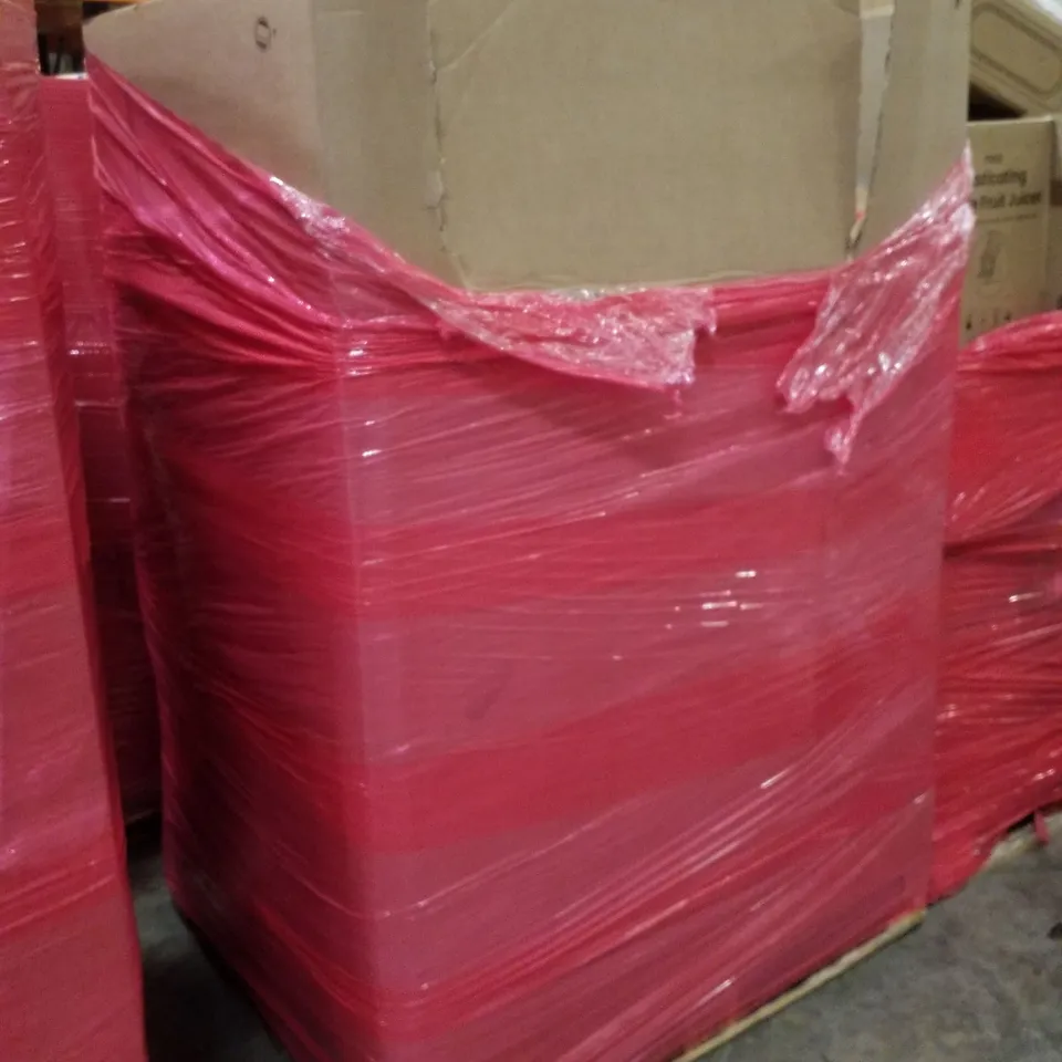 PALLET CONTAINING ASSORTED PRODUCTS INCLUDING CAMPING COT, SMART TOWER FAN, BABY PLAYPEN, BOOSTER SEAT