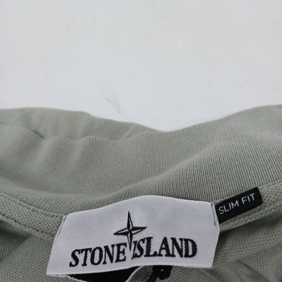STONE ISLAND POLO SHIRT – SLIM FIT, LIGHT GREY, MEN'S - XXL
