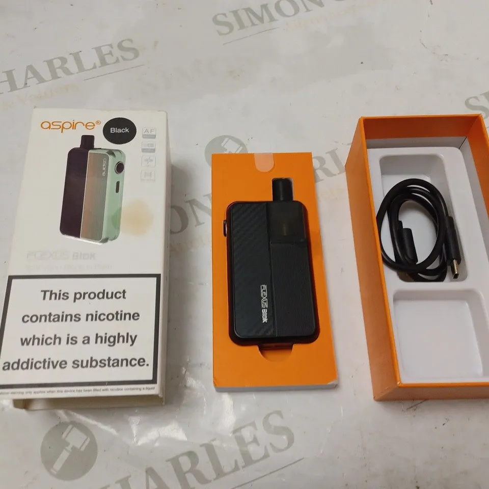 BOXED ASPIRE FLEXUS BLOK POD KIT WITH USB CABLE AND MANUAL