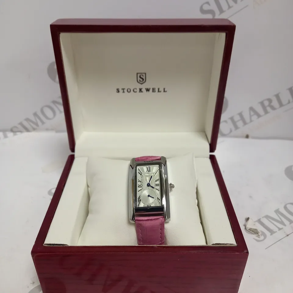 LADIES STOCKWELL WATCH – TEXTURED DIAL WITH SUB DIAL MINUTE HAND – LEATHER STRAP