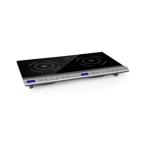 KLARSTEIN CUCINATA 3100W 2 RING PORTABLE INDUCTION HOB SILVER