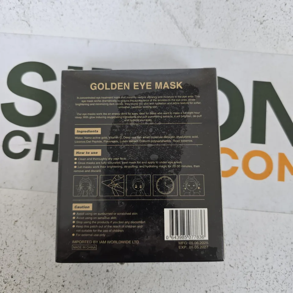 PATCHWELL GOLDEN EYE MASK – 12-PATCH COLLAGEN UNDER-EYE SHEET MASK