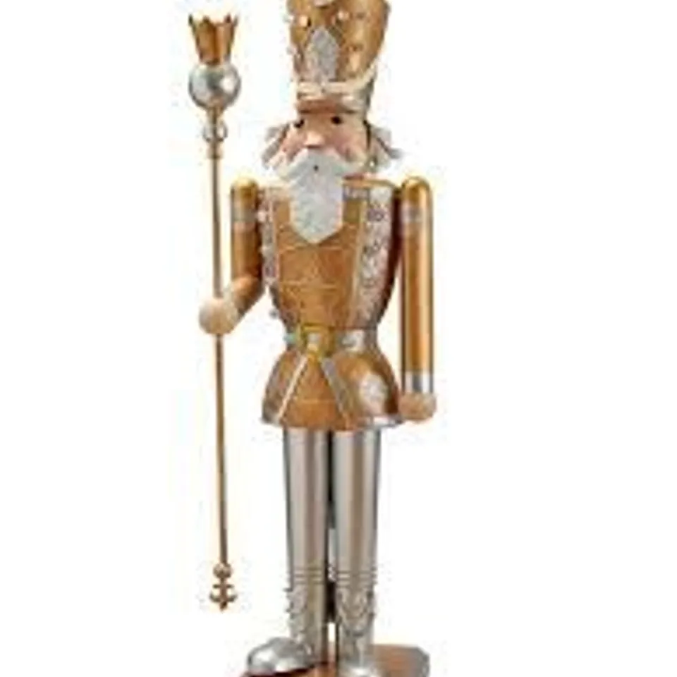 BOXED IN-LIT GIANT NUTCRACKER - GOLD/SILVER (1 BOX)
