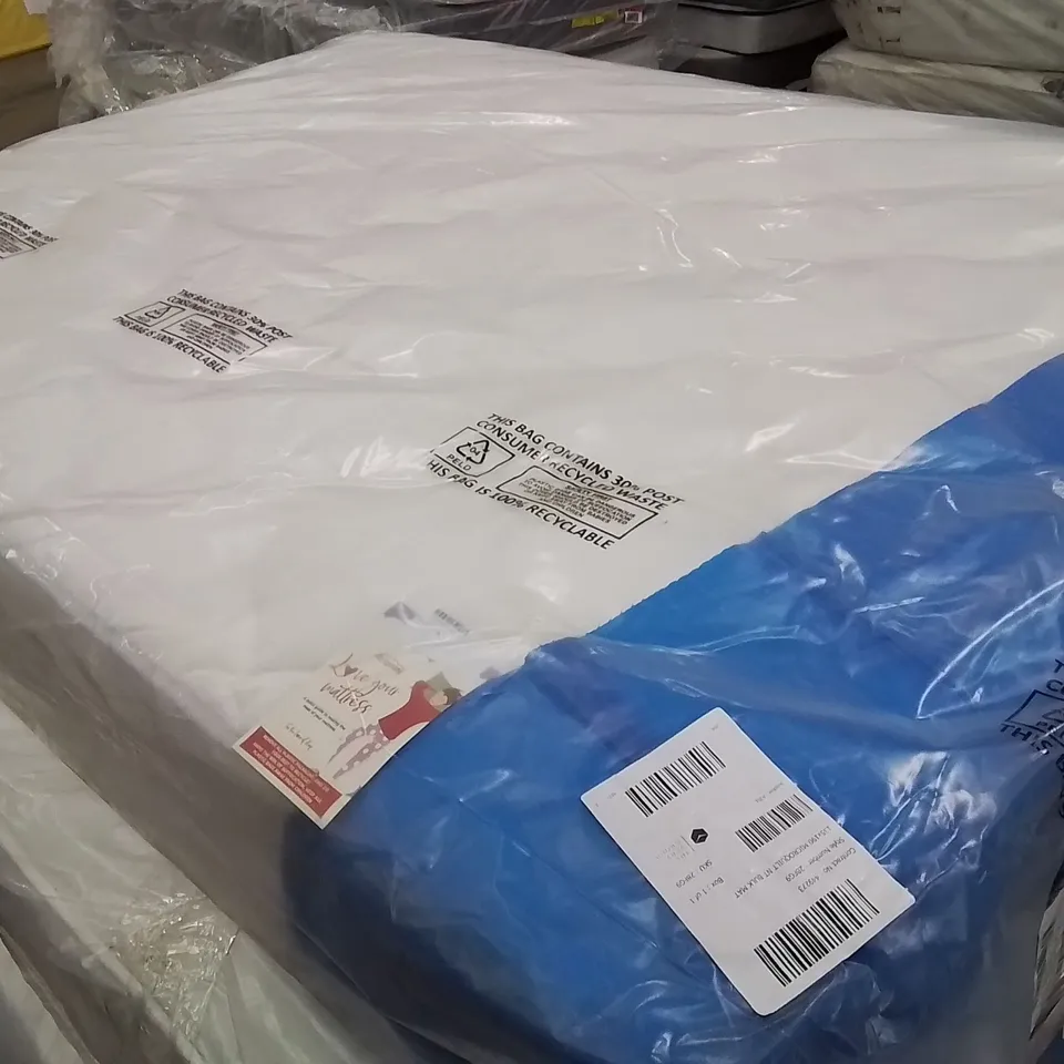 QUALITY BAGGED DOUBLE 135cm AIRSPRUNG LUXURY QUILTED MEDIUM MATTRESS RRP £229