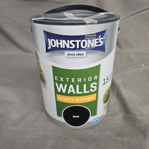 JOHNSTONE'S EXTERIOR WALLS SMOOTH MASONRY PAINT – 5 LITRE, BLACK