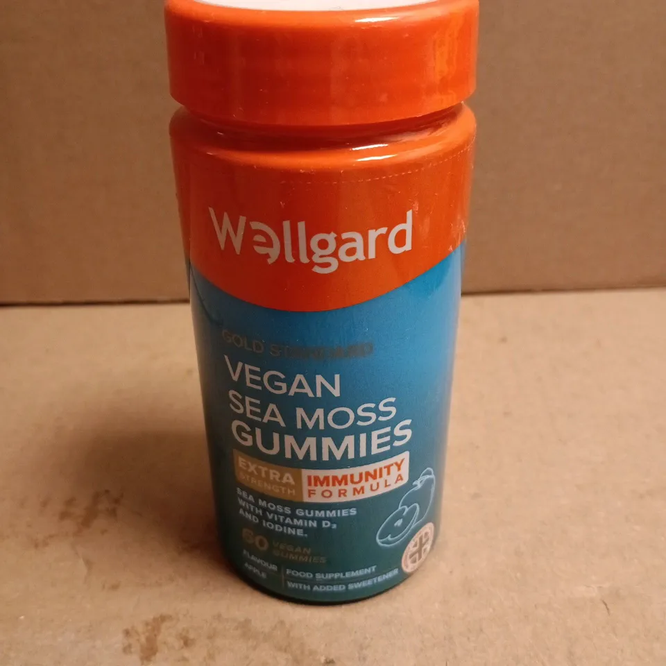 Wellgard Vegan Sea Moss Gummies – apple flavour - Immunity Formula, 60 Gummies