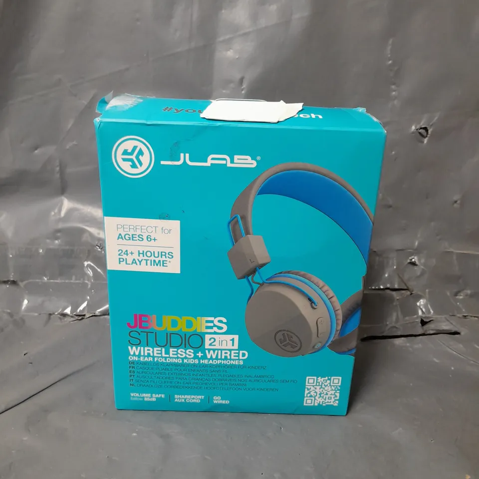 JBUDDIES STUDIO BLUETOOTH WIRELESS SAFE-LISTENING CHILDREN'S ON-EAR HEADPHONES RRP £29.99