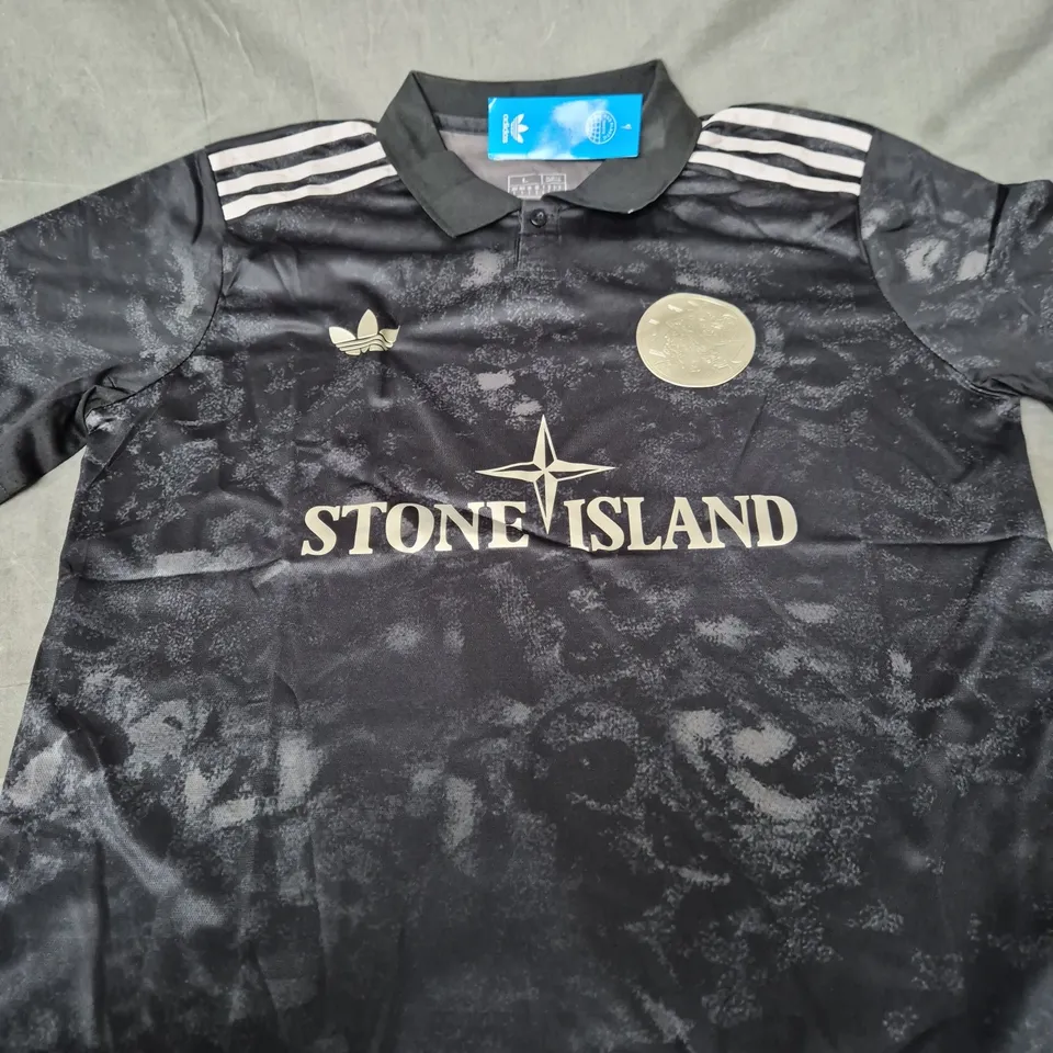 AJAX FC ADIDAS JERSEY WITH STONE ISLAND - SIZE L