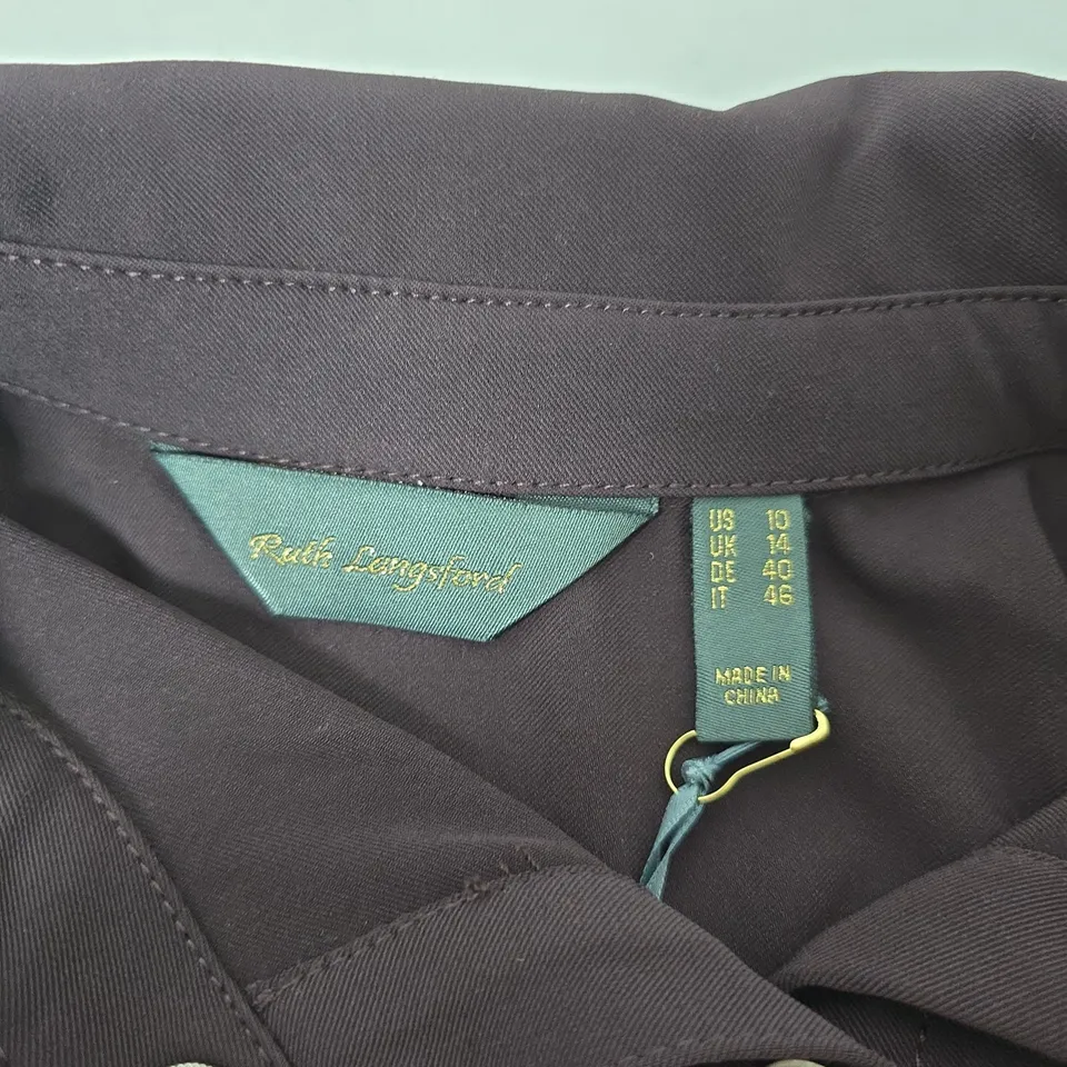 RALPH LAUREN SHIRT JACKET – DARK BROWN, UK 12 (US 10) – MADE IN CHINA