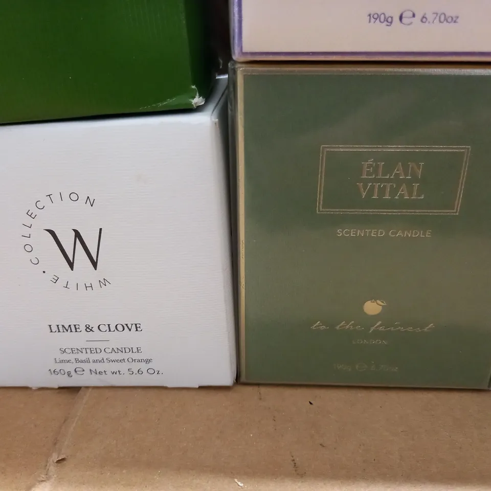 LOT OF 8 ASSORTED BOXED FRAGRANCED CANDLES