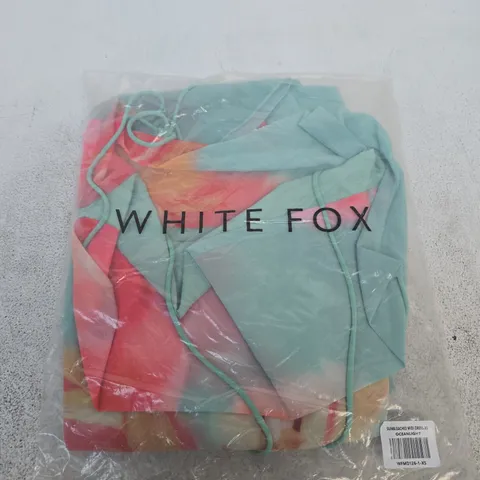 WHITE FOX SUNBLEACHED MIDI DRESS - OCEANLIGHT, UK SIZE 6 (XS)