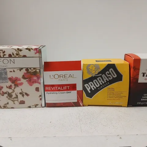 BOX OF APPROX 10 ASSORTED HEALTH AND BEAUTY ITEMS TO INCLUDE PERFUME , YARDLEY AND L'OREAL