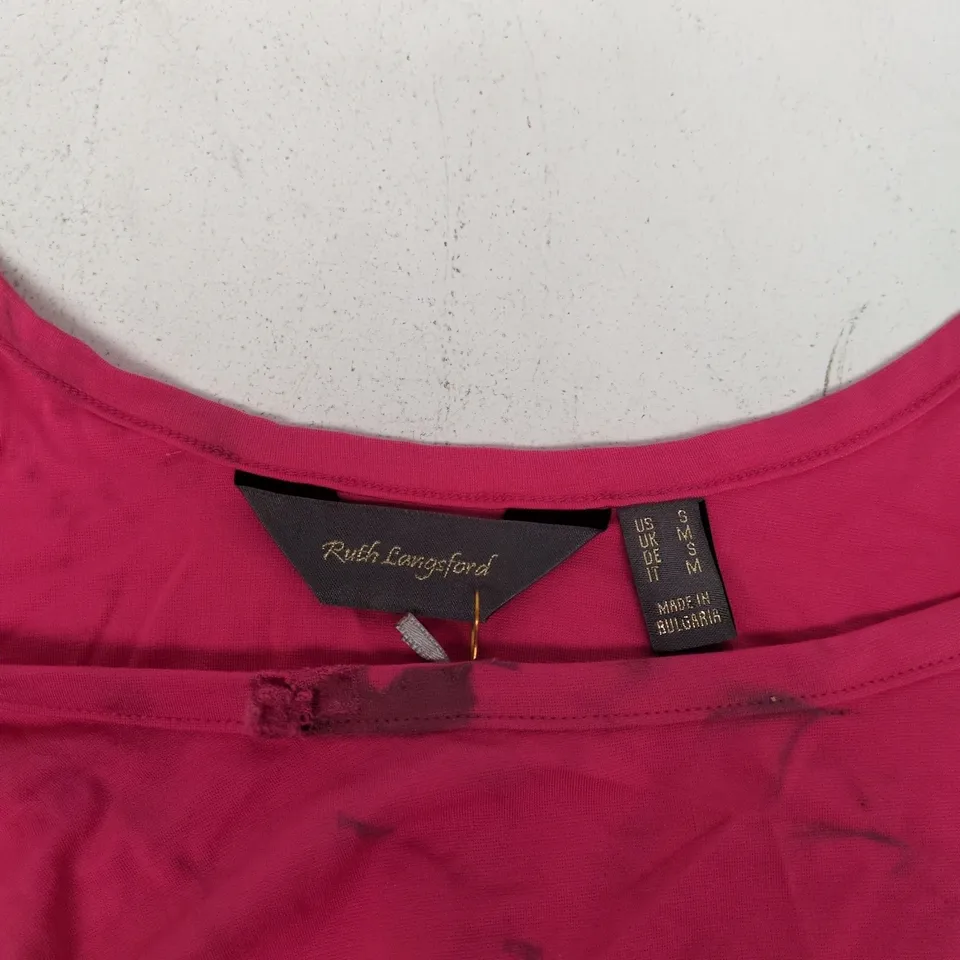 RUTH LANGFORD PINK TANK TOP – WOMEN'S SLEEVELESS TOP UK SIZE M