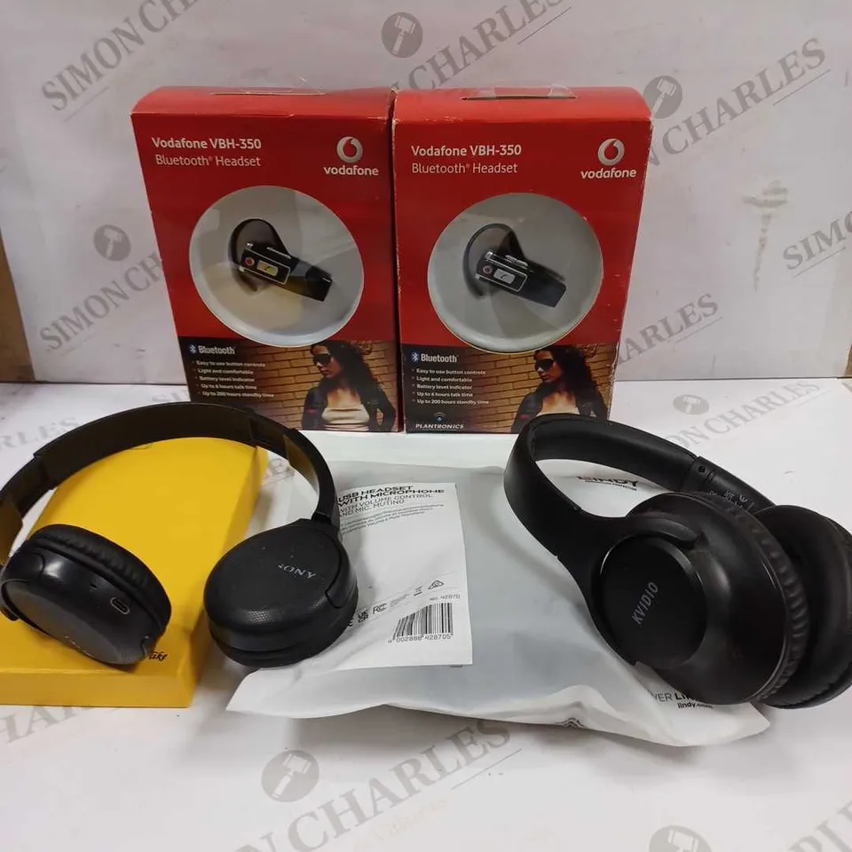 LOT TO CONTAIN 5 X ASSORTED AUDIO ENTERTAINMENT PRODUCTS. INCLUDES EARPHONE & HEADSETS 