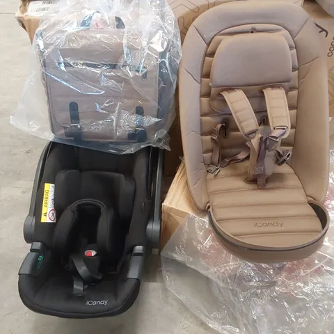 BOXED ICANDY BABY CAR SEAT AND PRAM ACCESSORIES/PARTS (2 BOXES)