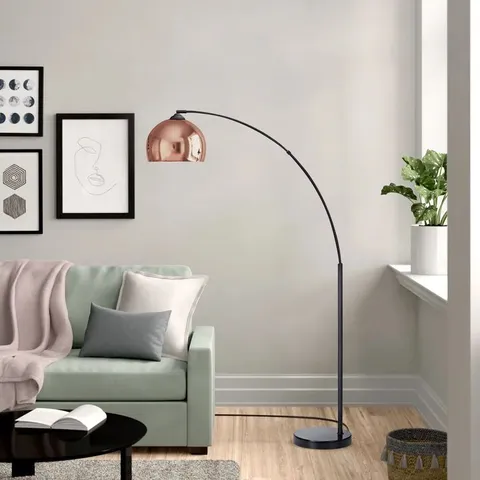 BOXED BONITE ROSE GOLD ARCHED FLOOR LAMPSHADE (1 BOX)