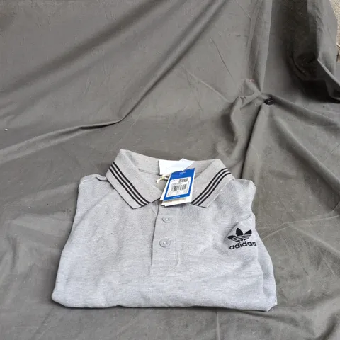 ADIDAS GREY/BLACK MEDIUM POLO WITH TAGS