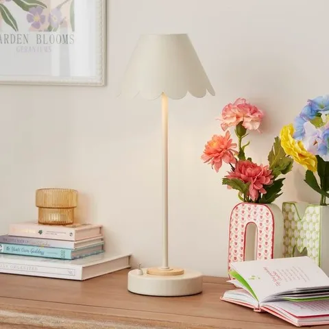 BOXED DUNELM REMI RECHARGEABLE TABLE LAMP - LILAC