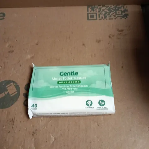 BOX OF APPROXIMATELY 6 X GENTLE MOIST TOILET TISSUES WITH ALOE VERA – 40 TISSUES