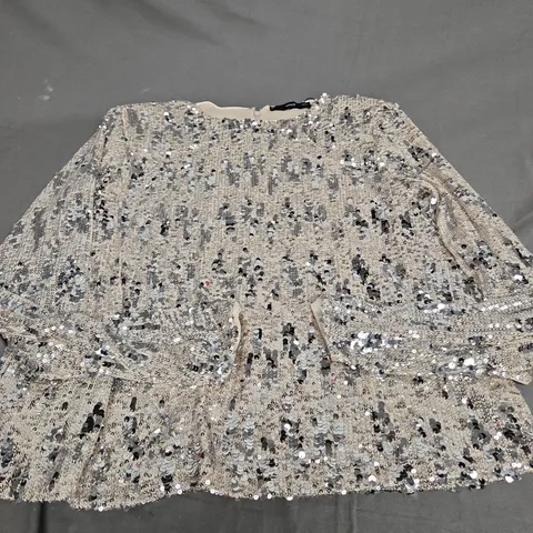 MNG SEQUIN CROPPED TOP - EUR LARGE