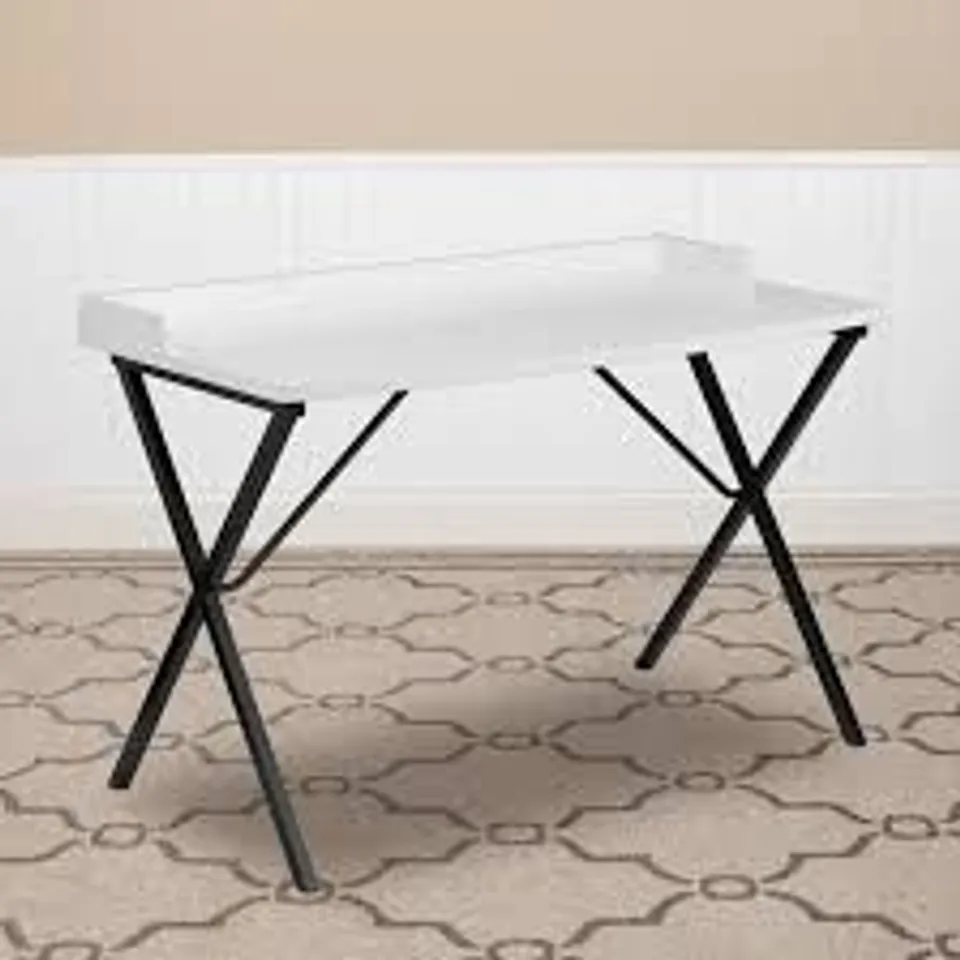 BOXED FLASH FURNITURE 47.25-IN WHITE MODERN/CONTEMPORARY COMPUTER DESK (1 BOX)