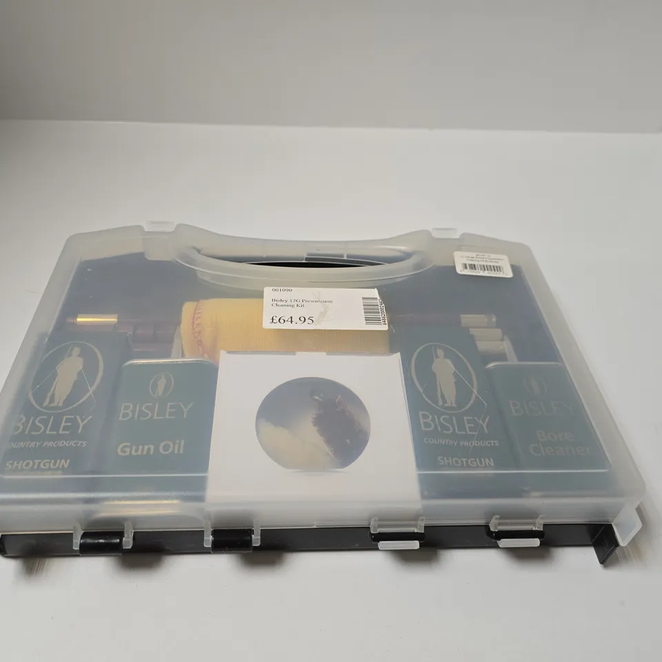 BISLEY GUN CLEANING KIT – GUN OIL (125ML), SHOTGUN PATCHES & BORE CLEANER IN CASE