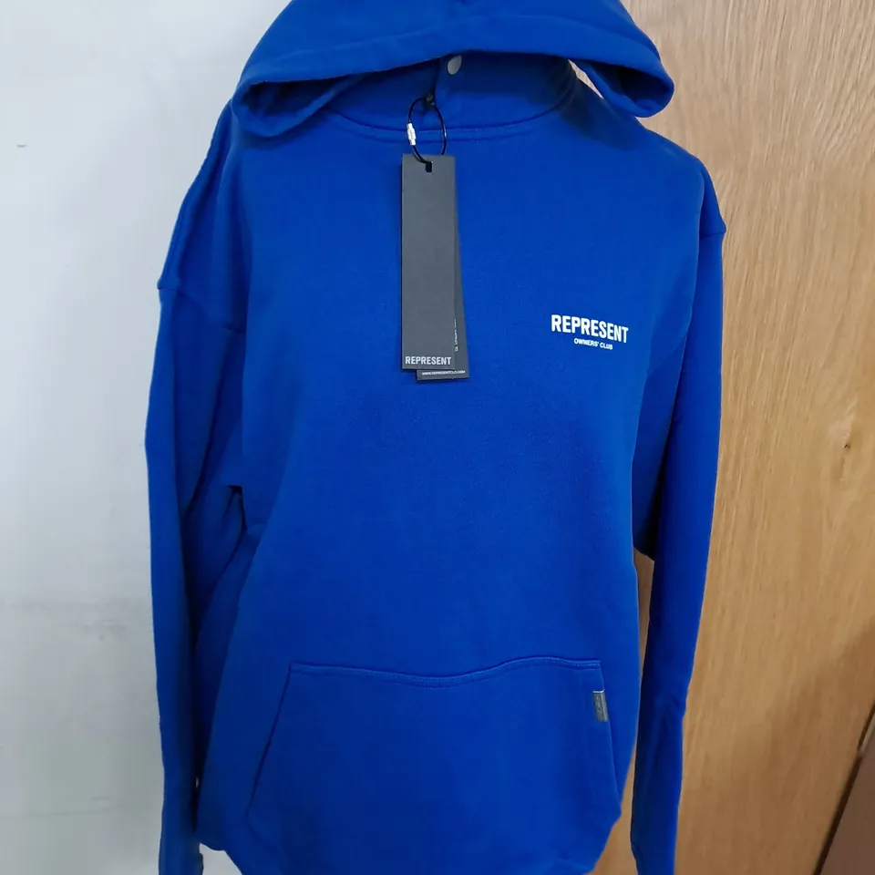 DARK BLUE REPRESENT OWNERS CLUB HOODIE SIZE XS