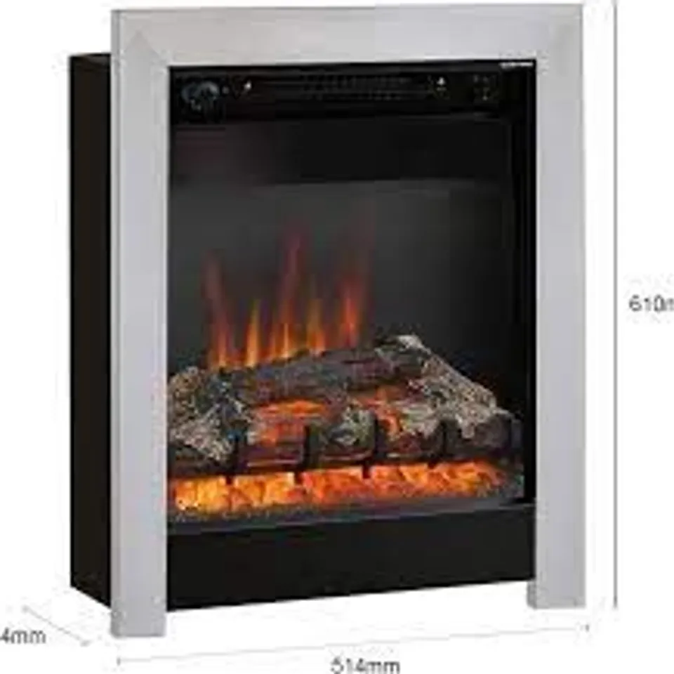 ATHENA ELECTRIC INSET FIRE FINISH CHROME BLACK