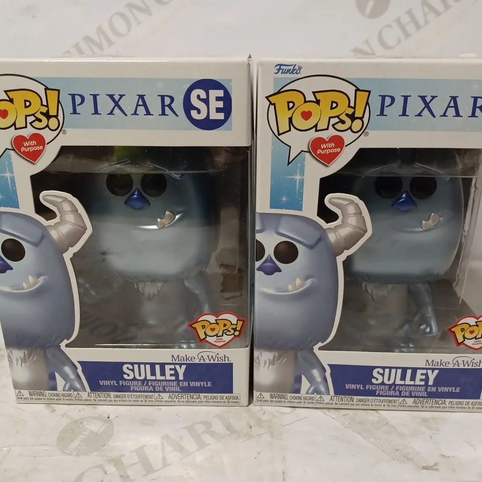 LOT OF 2 POP! VINYL PIXAR SULLEY MAKE A WISH SE 