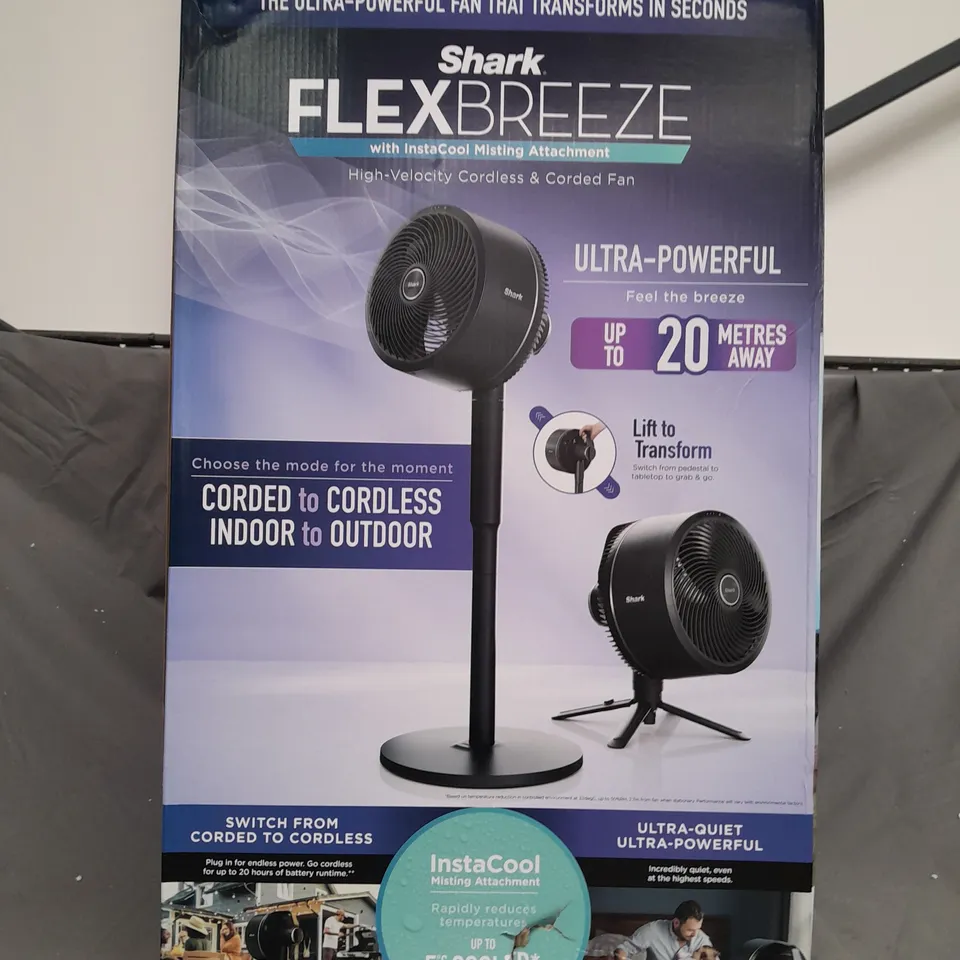 BOXED SHARK FLEXBREEZE PORTABLE FAN FA220UK