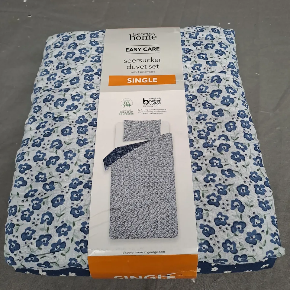 EASY CARE - SEERSUCKER DUVET SET - SINGLE