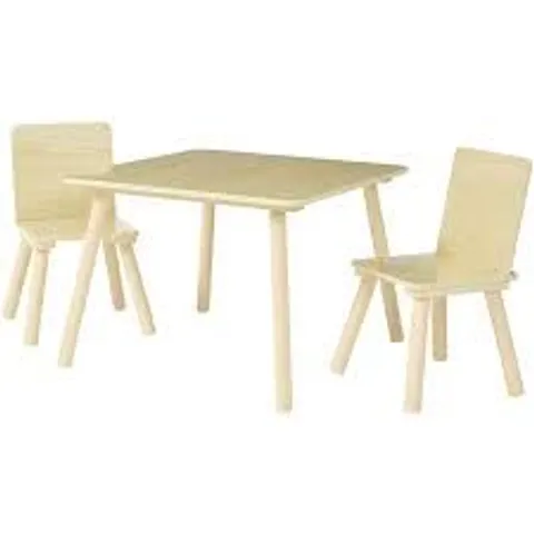 BOXED LIBERTY HOUSE TOYS KIDS 2 SEATER TABLE NATURAL WOOD (1 BOX)