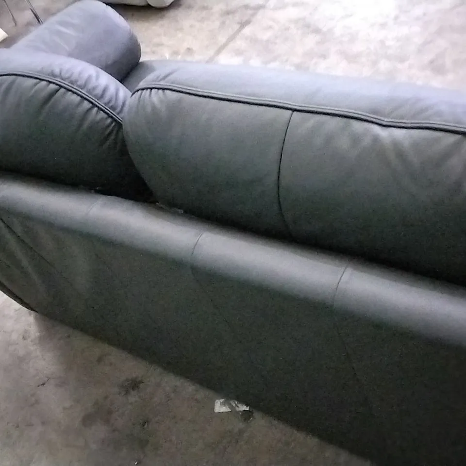 QUALITY BRITISH DESIGNED & MANUFACTURED G PLAN JACKSON 3 SEATER SOFA CAMBRIDGE PETROL BLUE LEATHER 