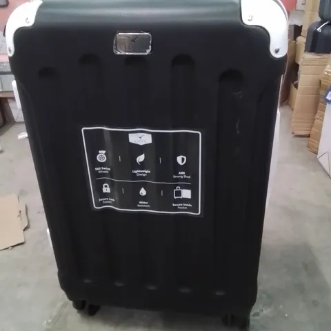 LUGG SUITCASE BLACK WITH WHITE 