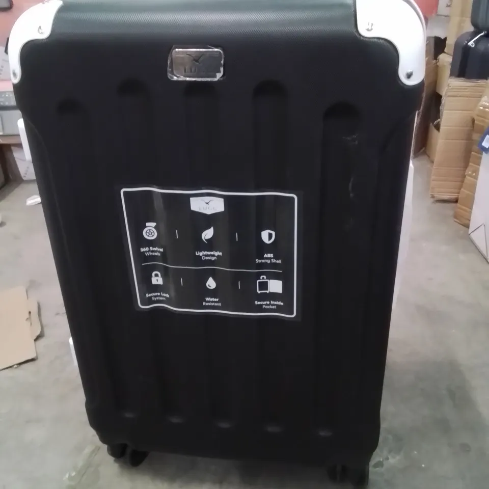 LUGG SUITCASE BLACK WITH WHITE 