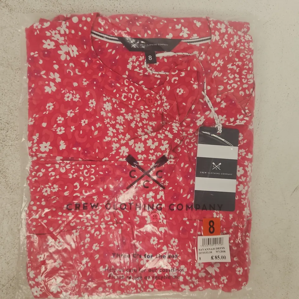 BAGGED CREW CLOTHING COMPANY SAVANNAH DRESS IN PINK FLORAL SIZE 8