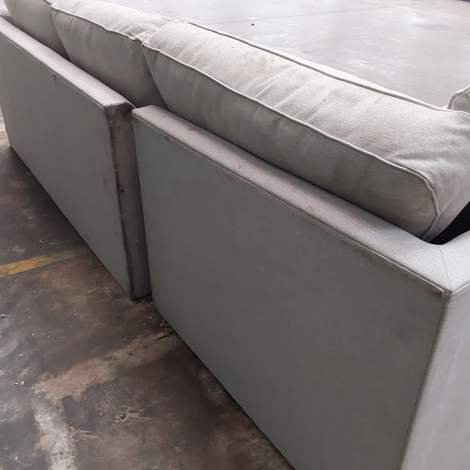 QUALITY DESIGNER CORNER GROUP LIGHT GREY FABRIC 