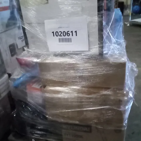 PALLET OF APPROXIMATELY 16 ASSORTED ELECTRICAL ITEMS TO INCLUDE TRIMMERS , TILLERS , LAWNMOWERS, ETC