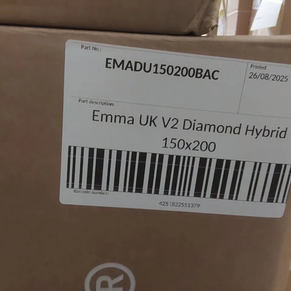 BRAND NEW BOXED EMMA UK V2 DIAMOND HYBRID 150 x 200CM KING SIZE MATTRESS