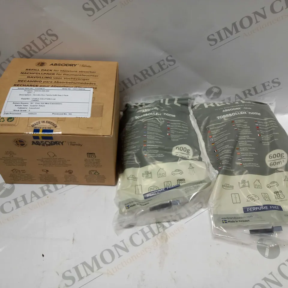 10 BOXED ABSODRY DUO FAMILY REFILL BAGS (2 IN EACH BOX)