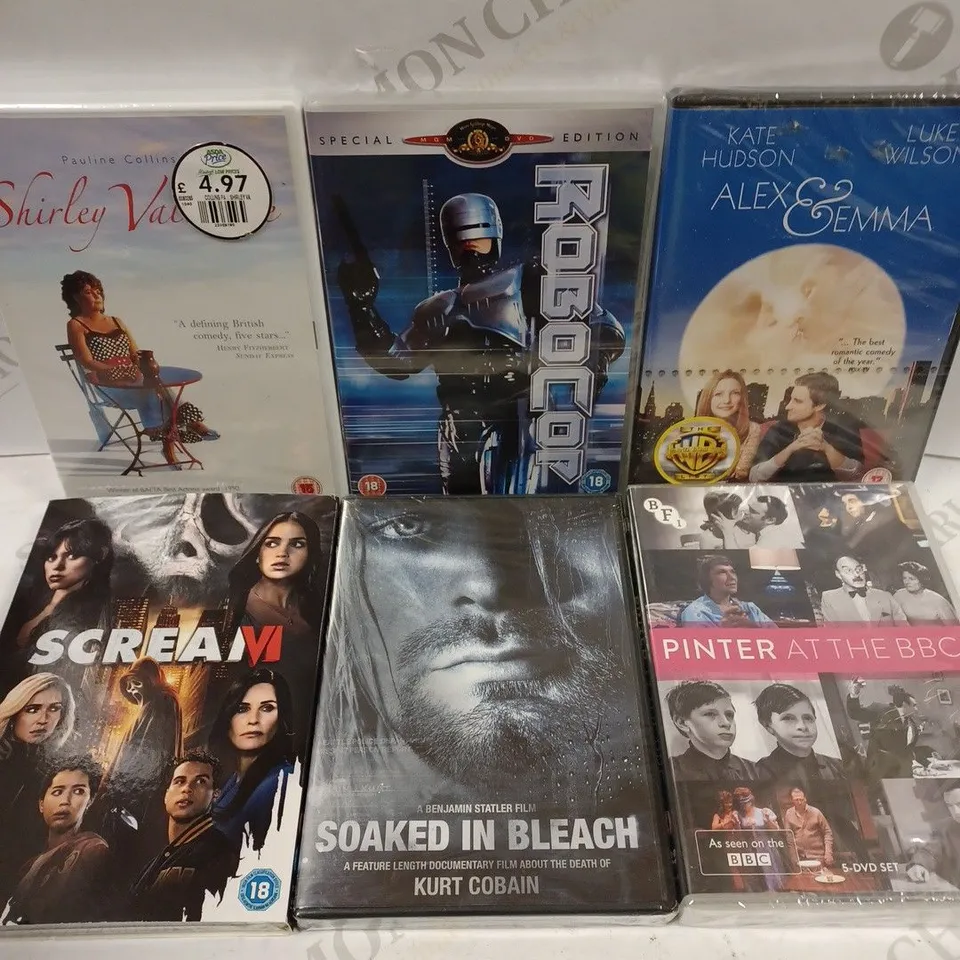 BOX TO CONTAIN APPROX. 20 X ASSORTED DVD'S & BOX SETS. INCLUDES JOHN WICK, QUEER AS FOLK, ROBO COP ETC 