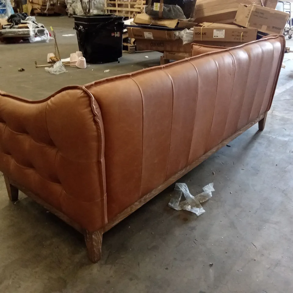 BURGOON 3 SEATER LEATHER SOFA