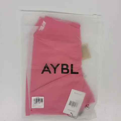 BAGGED AYBL PHYSIQUE SHORTS IN ROSEBERRY PINK SIZE MEDIUM