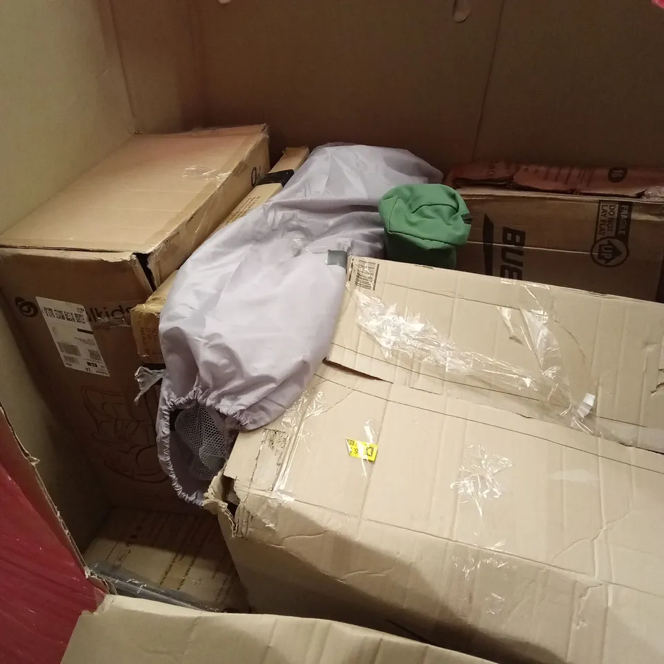 PALLET OF ASSORTED HOUSEHOLD GOODS AND PRODUCTS TO INCLUDE; CAPADELI MAX COFFEE MAKER, BABY WALKER, BABY CAR SEAT ETC