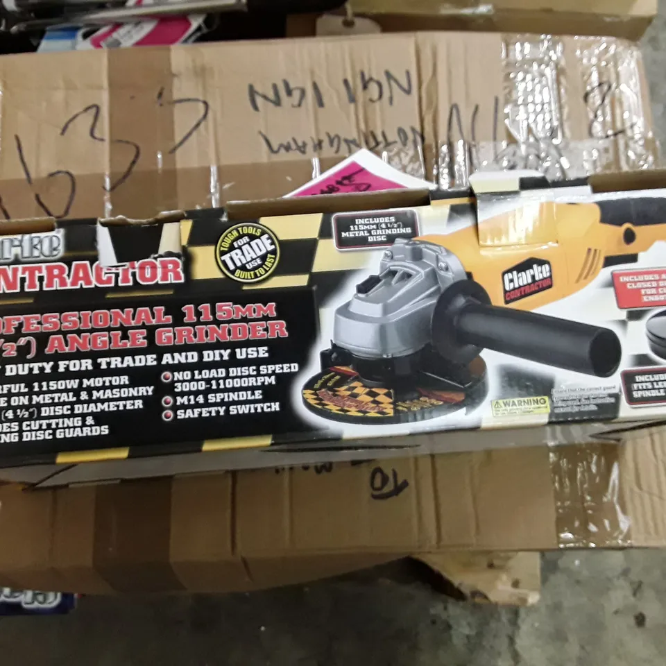 BOXED CLARKE CONTRACTOR CON1150 115MM ANGLE GRINDER (230V)