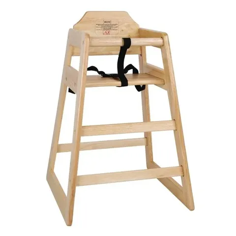 BOXED BOLERO WOODEN HIGHCHAIR NATURAL FINISH